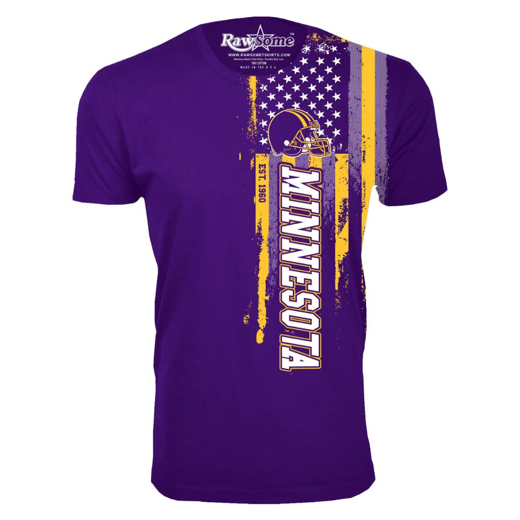 Men's Football USA Flag T-Shirt - Small - Minnesota