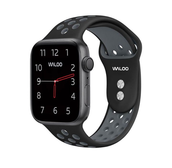 Waloo Breathable Sport Band for Apple Watch Series 1-5 - 38/40mm - Black/Grey