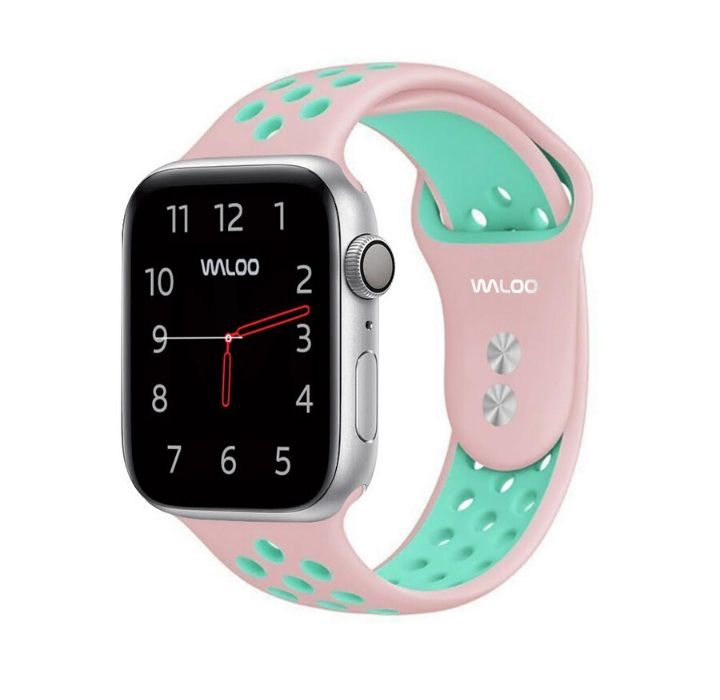 Waloo Breathable Sport Band for Apple Watch Series 1-5 - 38/40mm - Pink/Blue