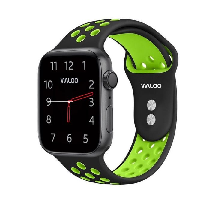 Waloo Breathable Sport Band for Apple Watch Series 1-5 - 42/44mm - Black/Green