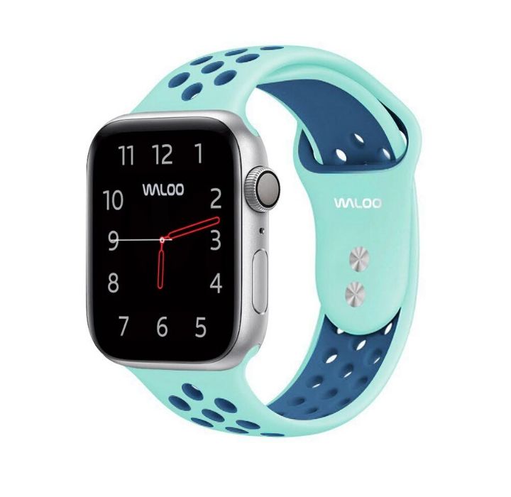 Waloo Breathable Sport Band for Apple Watch Series 1-5 - 42/44mm - Aqua/Blue