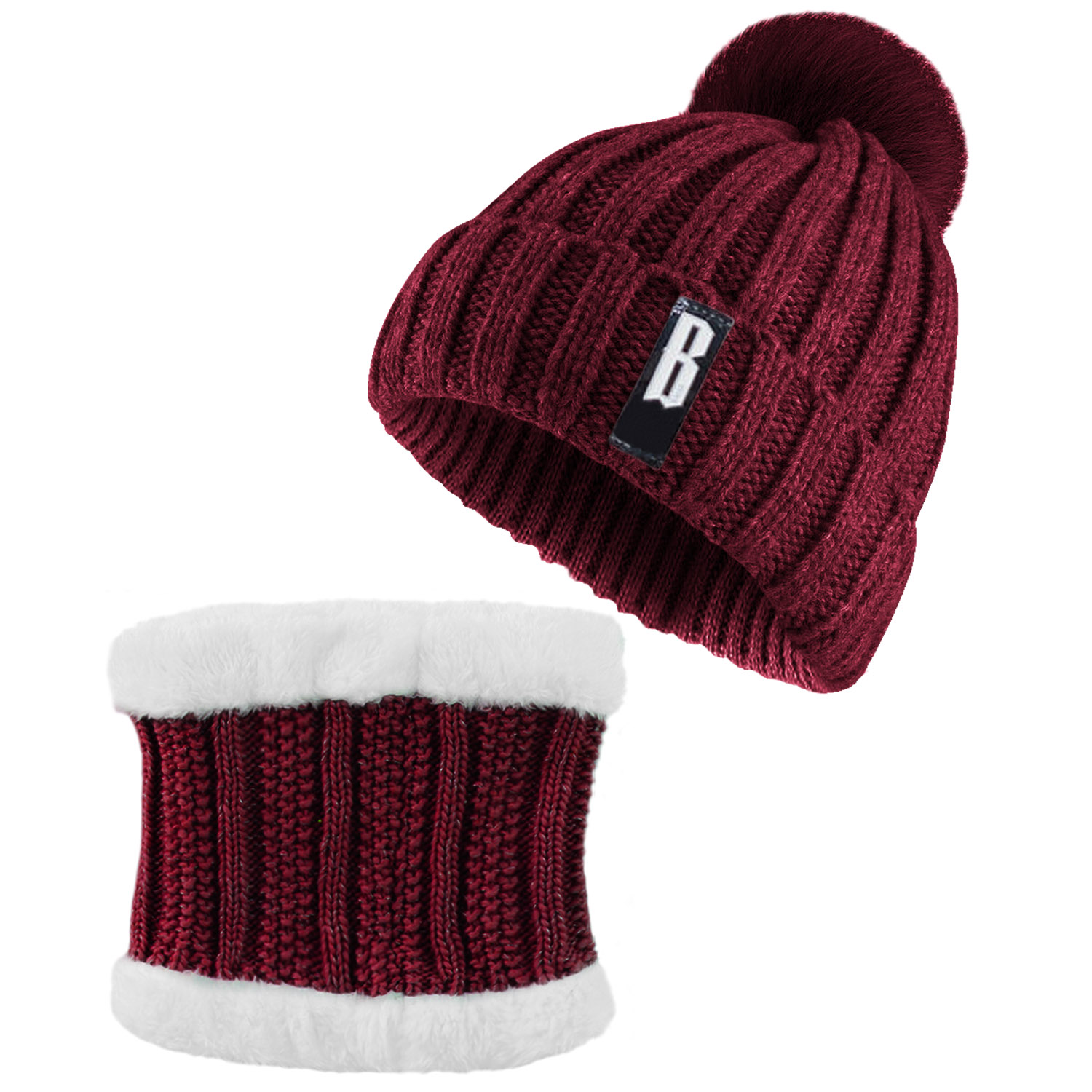 N'Polar™ Women's Winter Hat and Scarf Set - N'Polar Womens Winter Hat Scarf Set Red