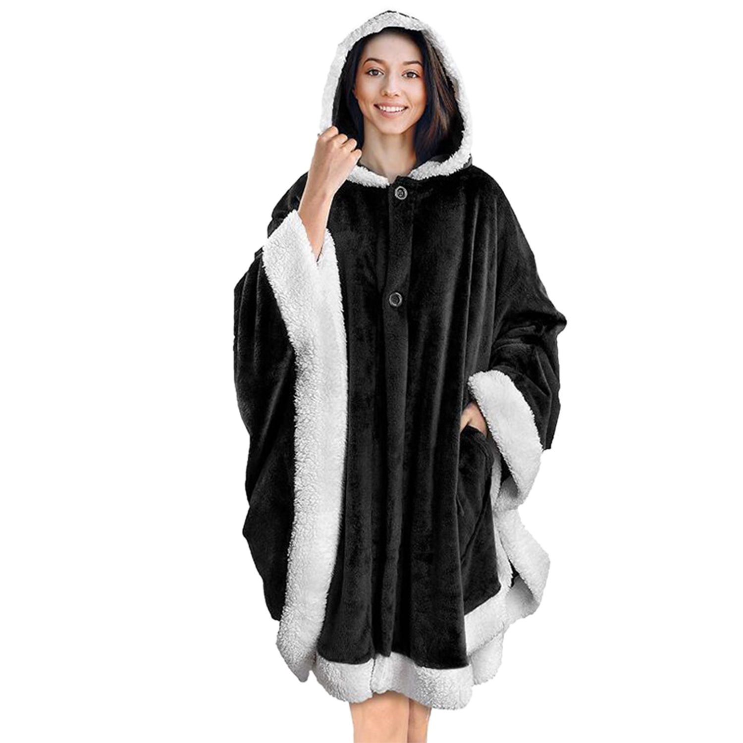 N'Polar Wearable Hoodie Blanket Wrap - N'Polar Wearable Hoodie Blanket Wrap BLK
