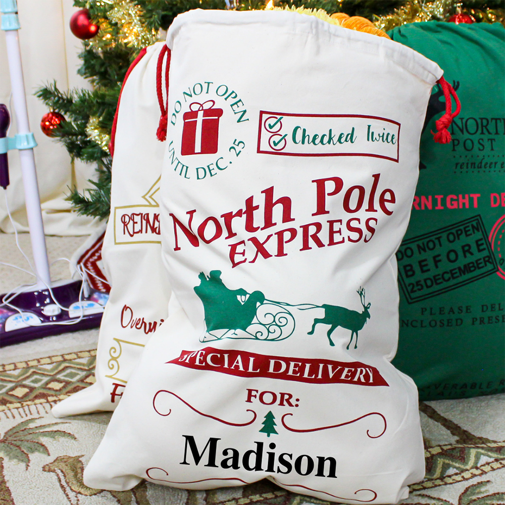 Personalized Santa's Mail Bag - North Pole Express