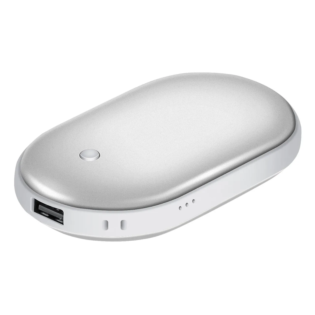 Portable Hand Warmer Power Bank - iMounTEK Hand Warmer Power Bank Silver