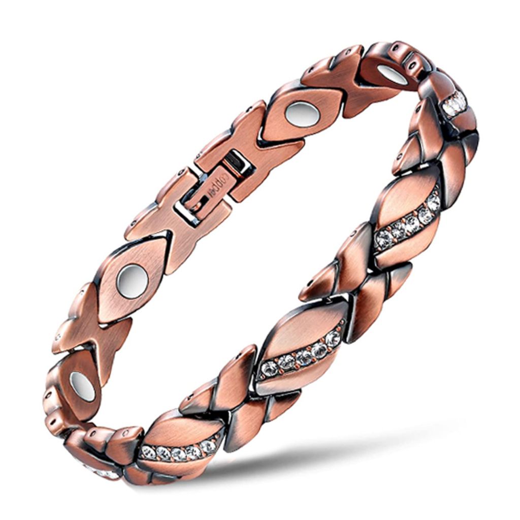 Magnetic Energy Therapy Pain Relief Copper Bracelet - White
