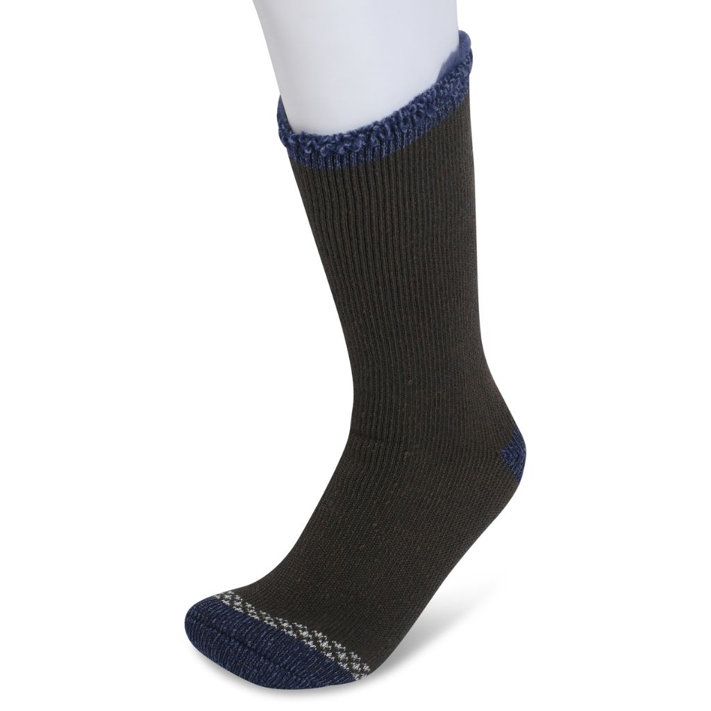 Men's 4X Brushed 2.7TOG Thermal Socks - Brown