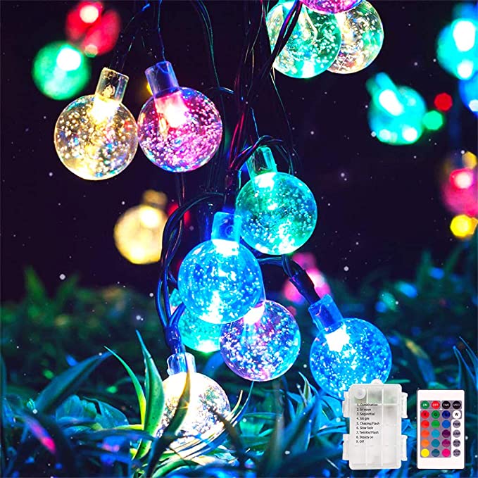 LED Star or Globe String Lights with Remote Control (2- or 4-Strand) - Globe4