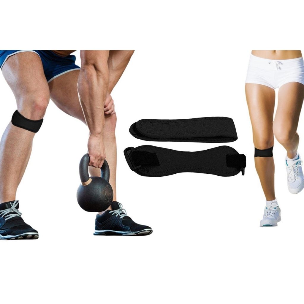 Compression Pain Relief and  Recovery Patella Knee Strap - Black