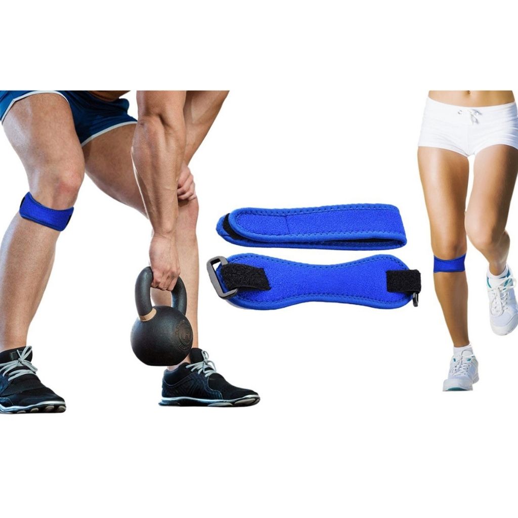 Compression Pain Relief and  Recovery Patella Knee Strap - Blue