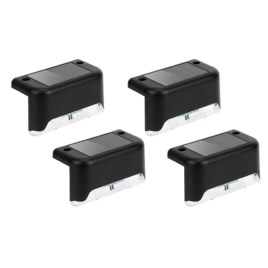 Solarek® Outdoor Solar Powered LED Step Lights (4- or 8-Pack) - 4-Pack