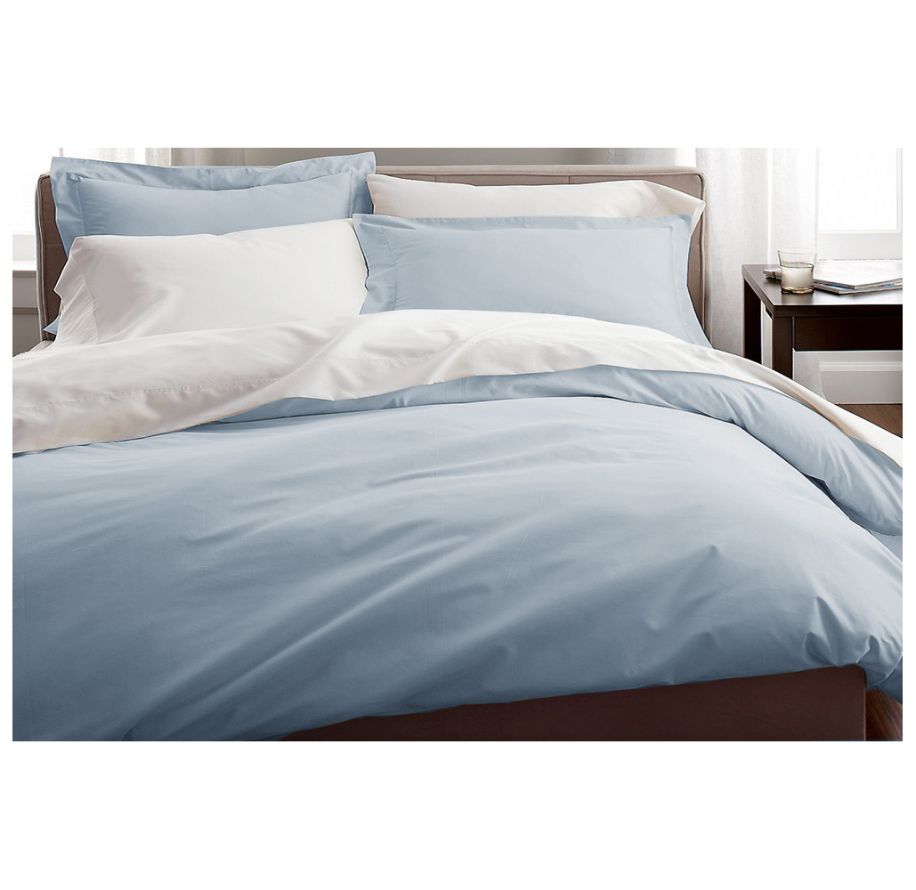 Luxury Solid 1,000-Thread Count 3-Piece Duvet Cover Set - King - Blue