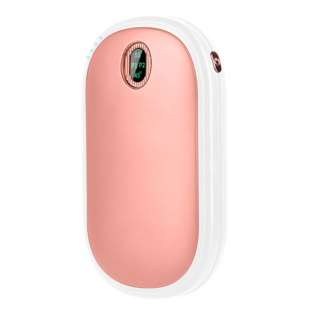 2-in-1 Rechargeable USB Hand Warmer and Power Bank - Pink