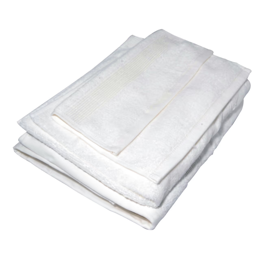 3-Piece Soft-to-the-Touch Cotton Bath Towel Set - WHITE