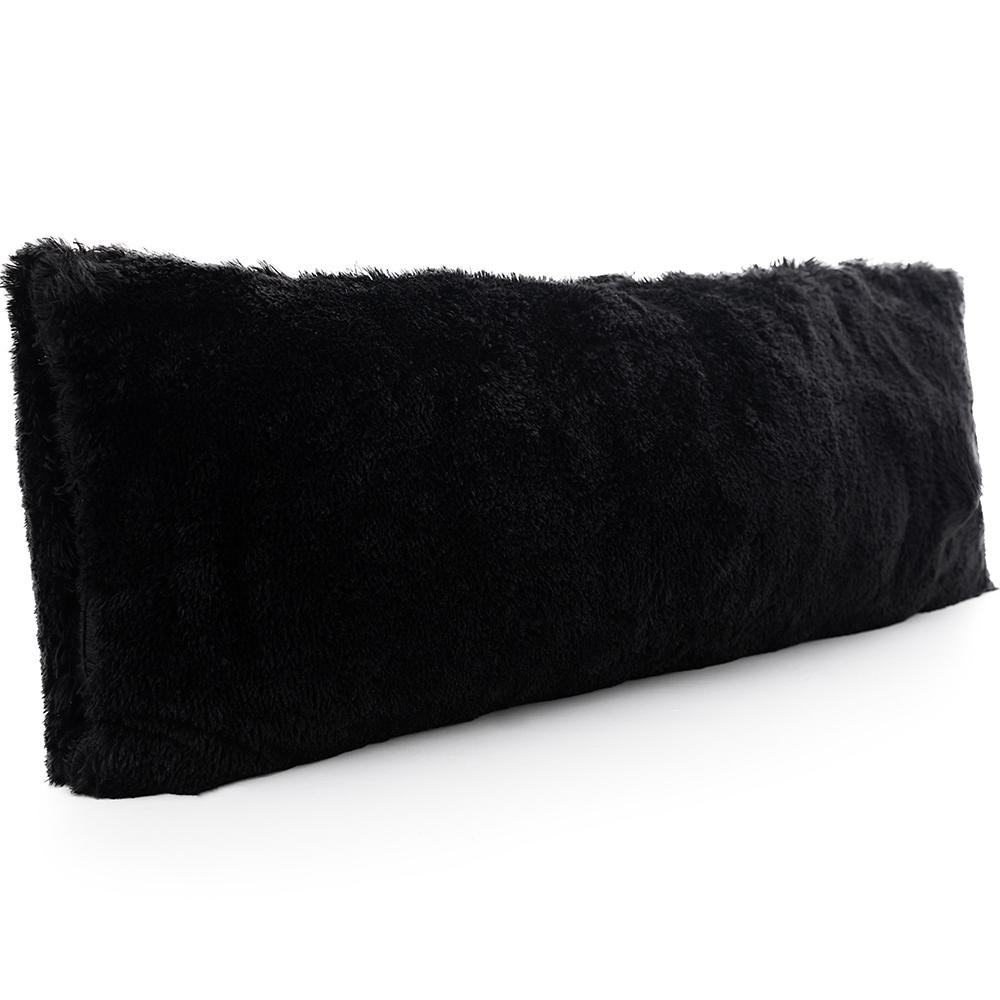 Ultra Cozy 20" x 54" Faux Fur Body Pillow - Black