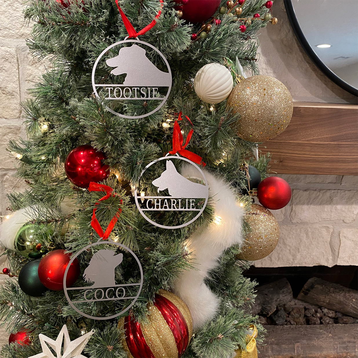 Personalized Pet Christmas Tree Ornaments - #1 Australian Shepherd - My Favorite Pet