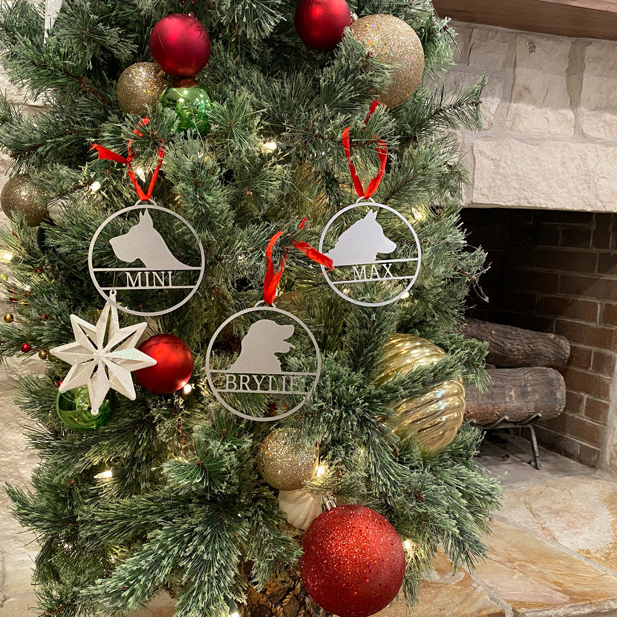 Personalized Pet Christmas Tree Ornaments - #18 Great Dane - My Favorite Pet