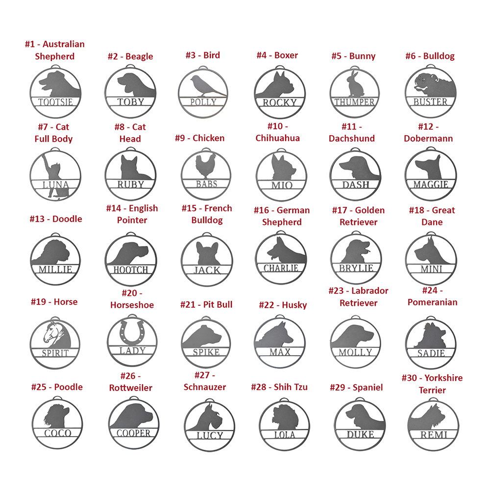 Personalized Pet Christmas Tree Ornaments - #21 Pit Bull - My Favorite Pet Ornament