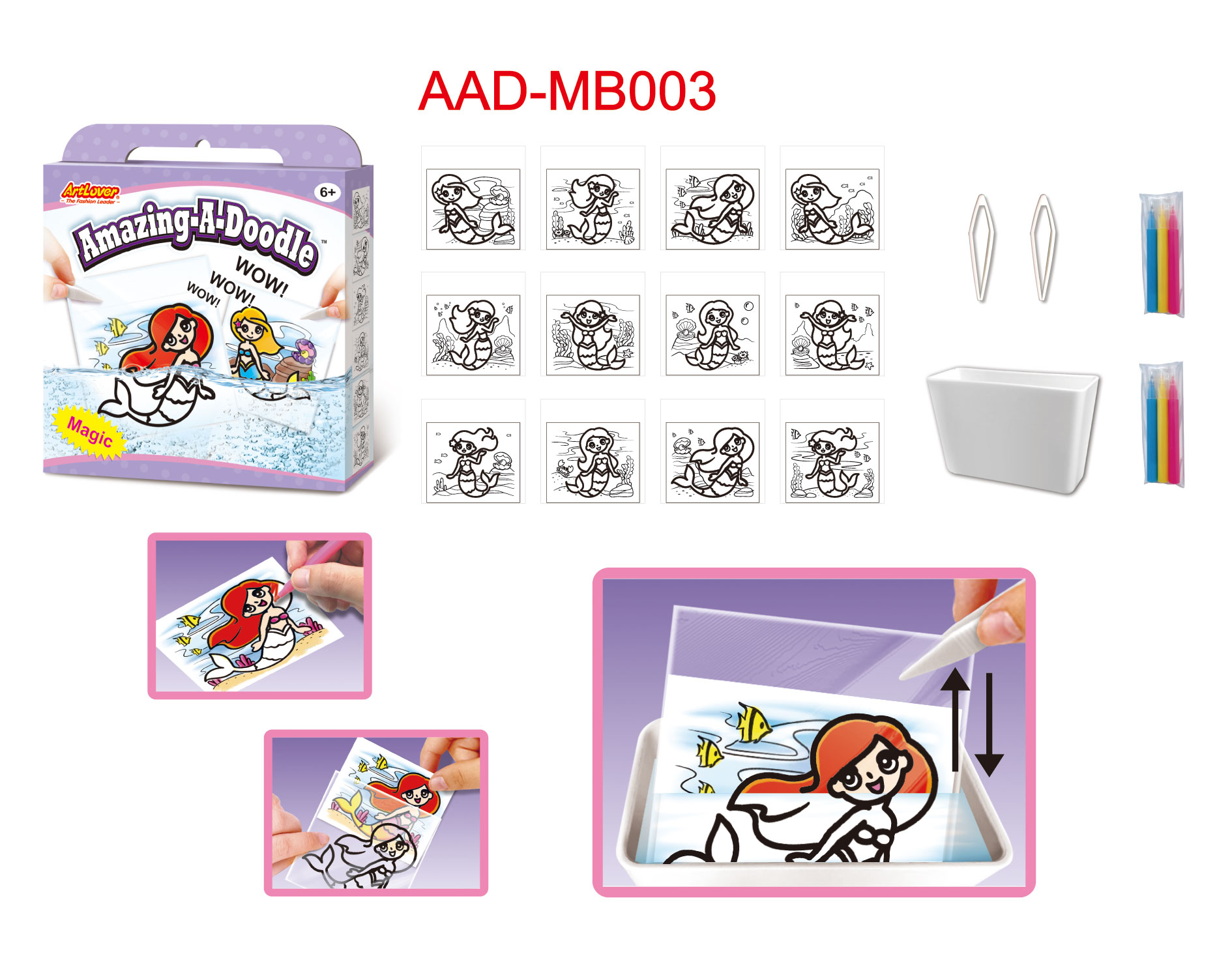 ArtLover® Amazing-a-Doodle™ Creature Art Kit - MERMAID