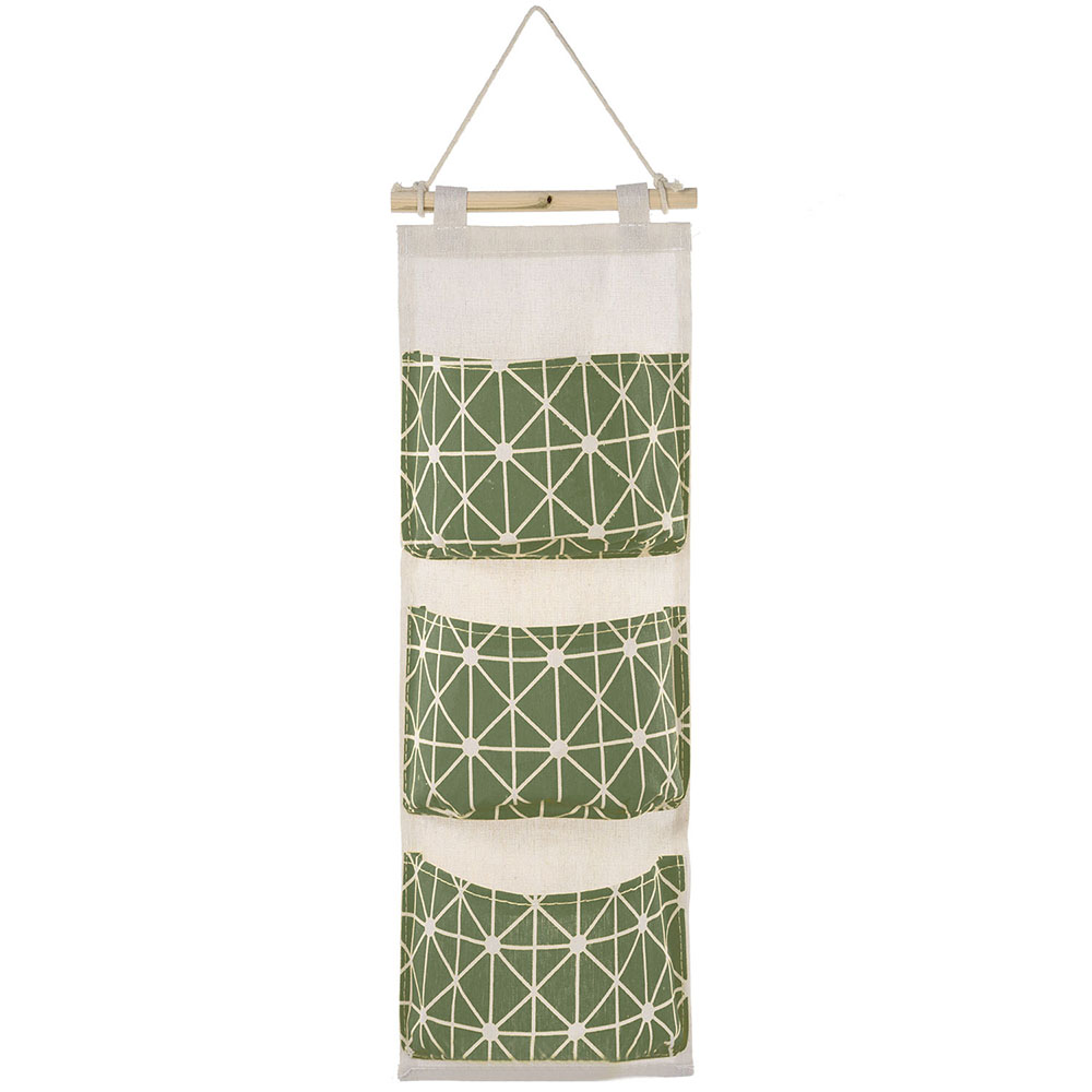 3-Pocket Wall-Hanging Storage Organizer - iMounTEK 3-Pocket Wall Storage GRN