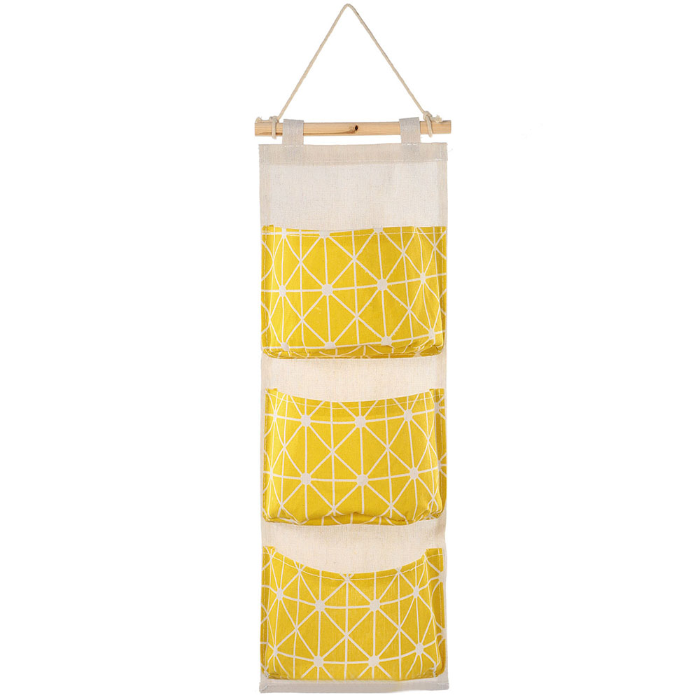 3-Pocket Wall-Hanging Storage Organizer - iMounTEK 3-Pocket Wall Storage YEL