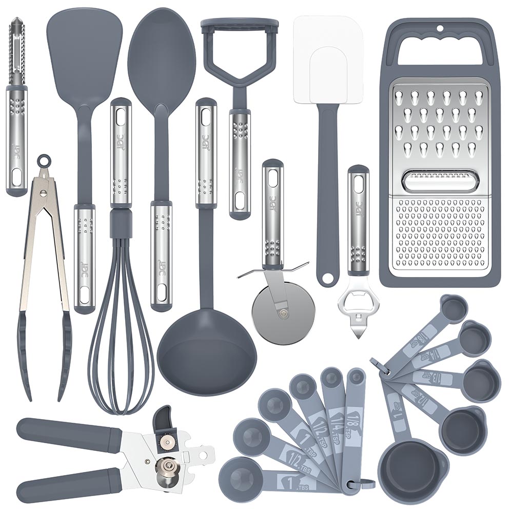 23-Piece Cooking Utensil Set - Grey