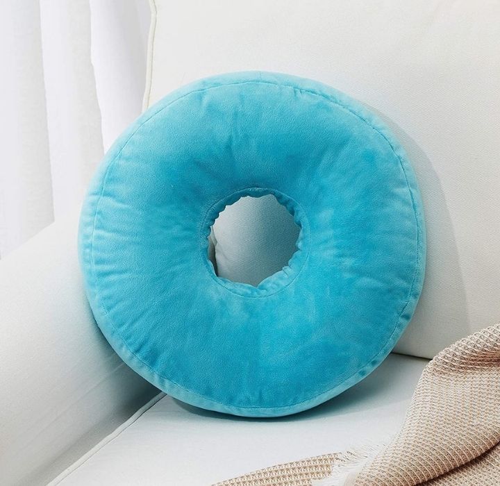 Super Soft Round Microplush Pillow - Sky Blue