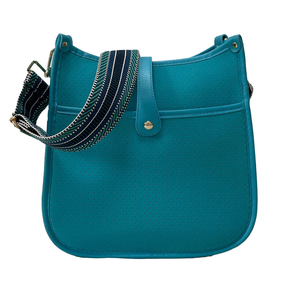 Neoprene Courier (Choose Your Strap) - Lake Blue / Denim Stripe