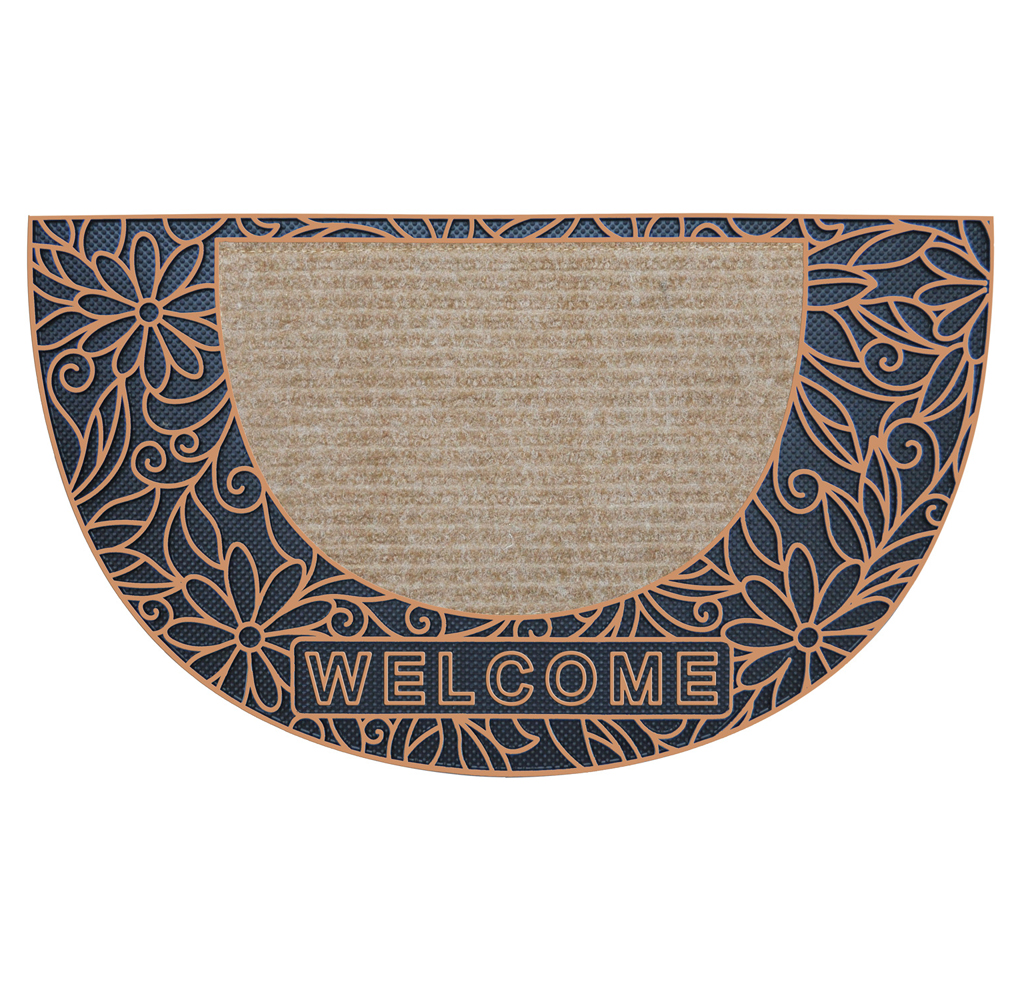 Durable Rubber Indoor/Outdoor Door Mats - HALF MOON BRONZE