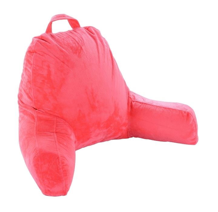 Microplush Reading and TV Pillow with Washable Cover - Hot Pink