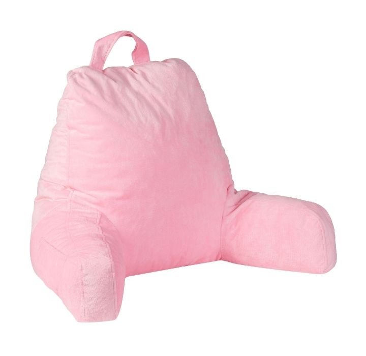 Microplush Reading and TV Pillow with Washable Cover - Pink