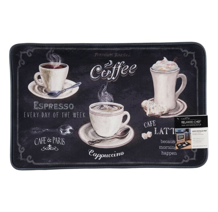 Relaxed Chef 20" x 30" Anti-Fatigue Kitchen Mat - Cappuccino Latte Mocha