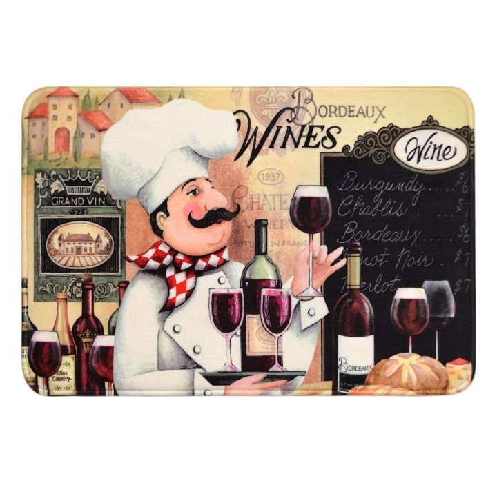 Relaxed Chef 20" x 30" Anti-Fatigue Kitchen Mat - Vino Chef