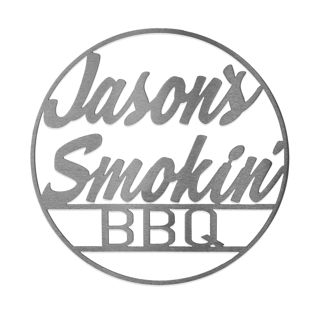 Personalized Decorative Garage Workshop Sign - BBQ - Vintage Circle Signs