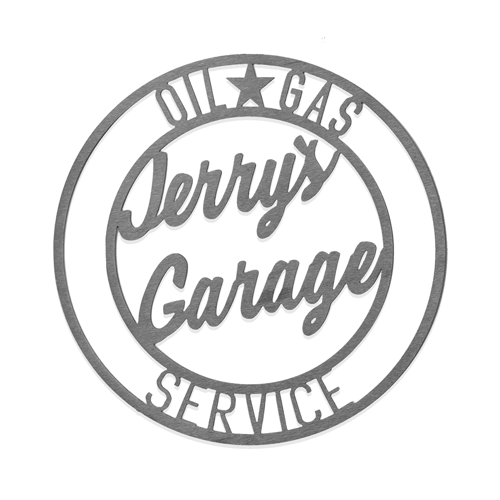 Personalized Decorative Garage Workshop Sign - Garage - Vintage Circle Signs
