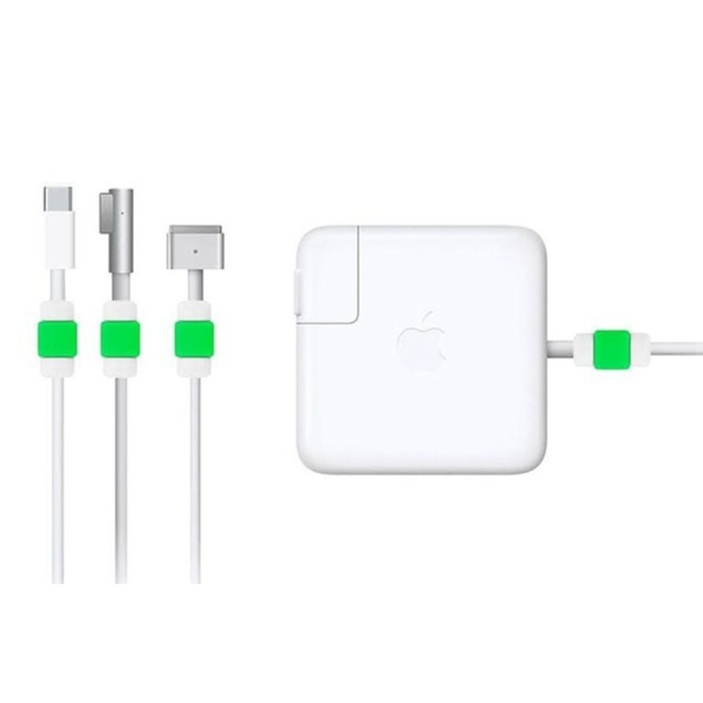 Cable Protectors for Apple MacBook Chargers (6-Pack) - Green