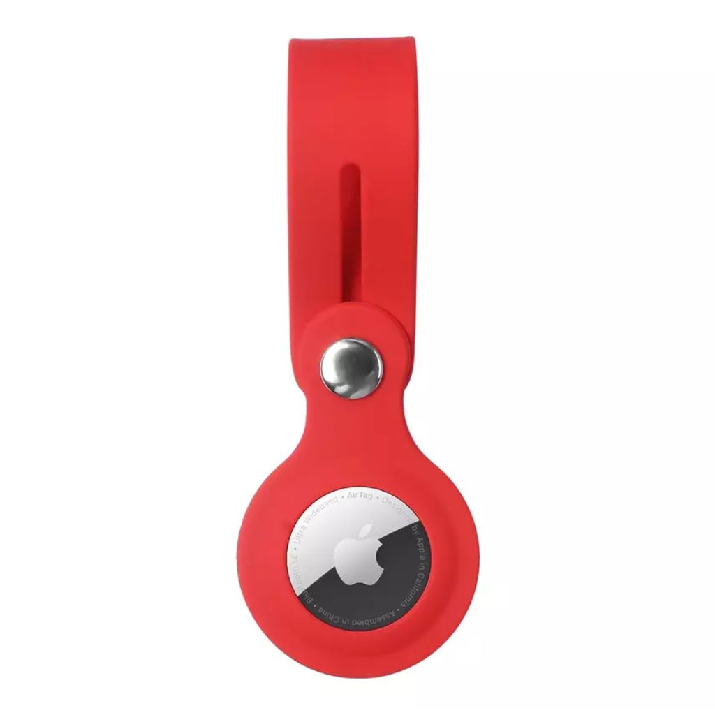 Silicone Loop AirTag Case - Red