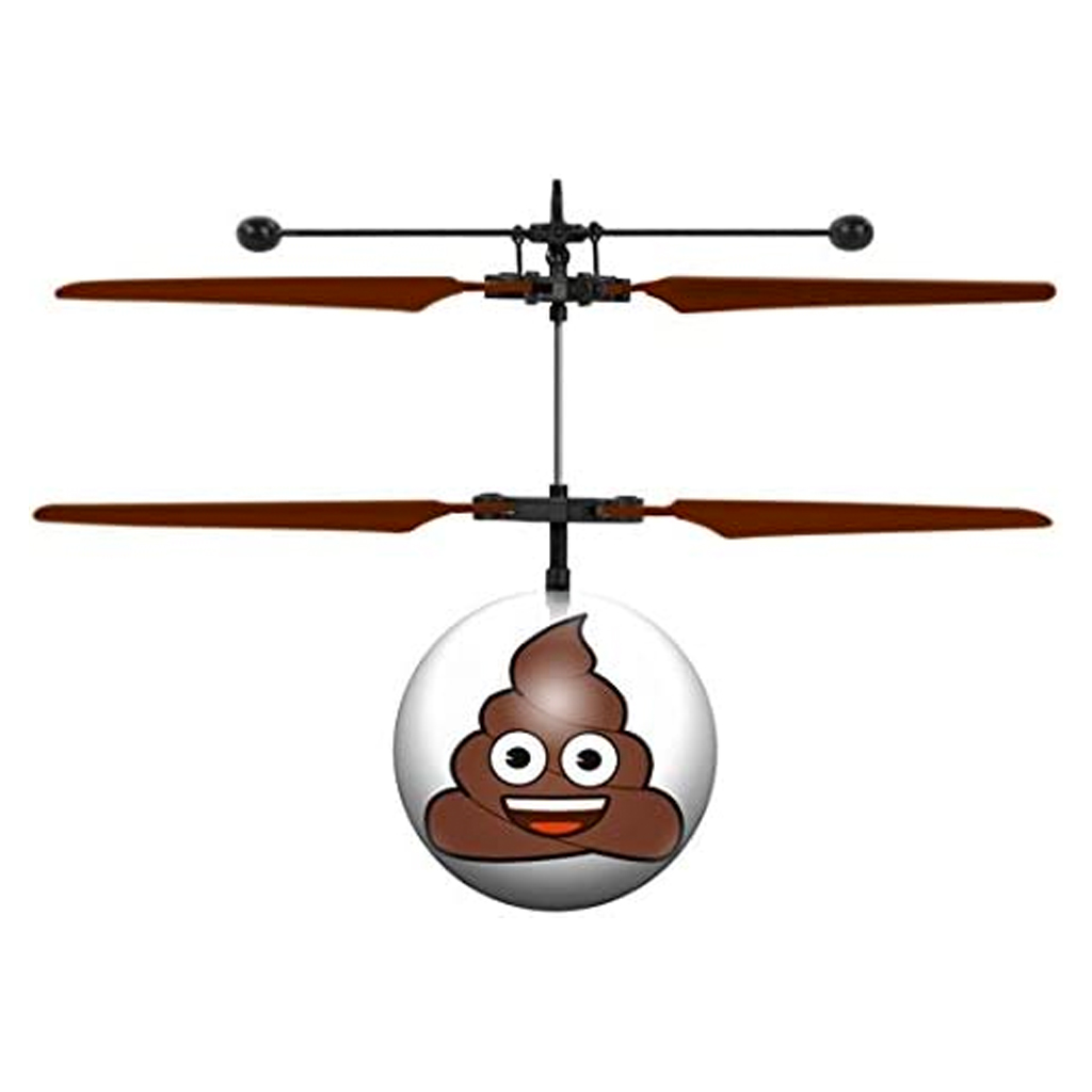 Emoji UFO Heli Ball with Gesture Control - Poop