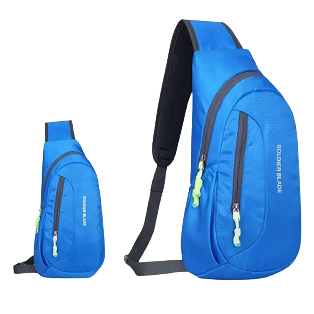 Waterproof Sling Bag Shoulder Backpack with Adjustable Strap - Blue