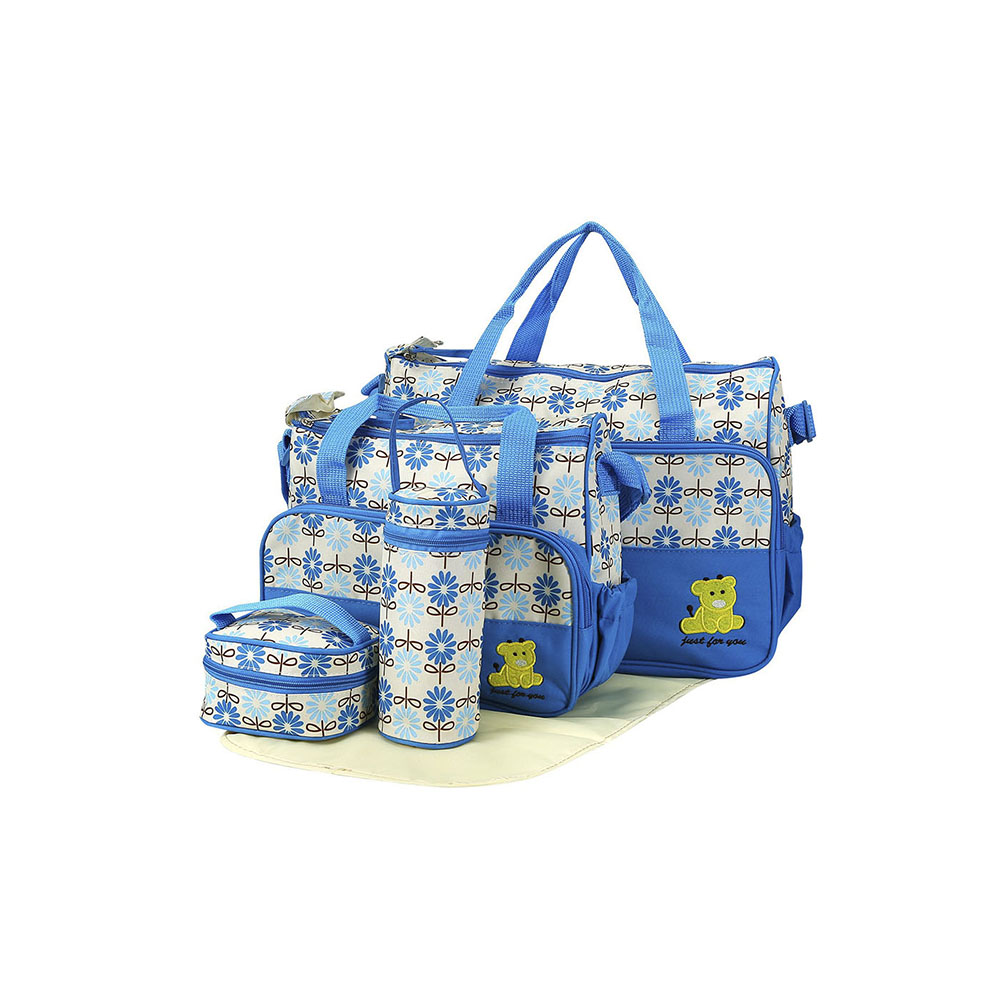 5-Piece Baby Diaper Bag Set - iMounTEK 5PCS Baby Nappy Bag Set Blue