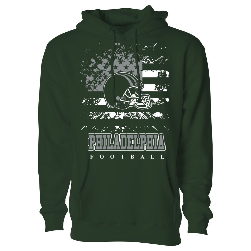 Women's Star-Spangled Football Pullover Hoodie - Small - Philadelphia