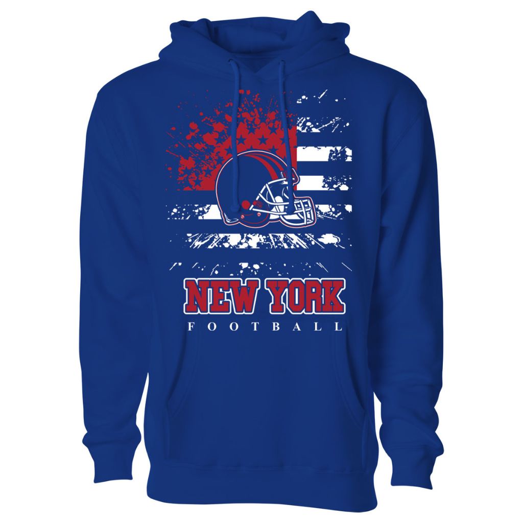 Men's Star-Spangled Football Pullover Hoodie - Small - New York