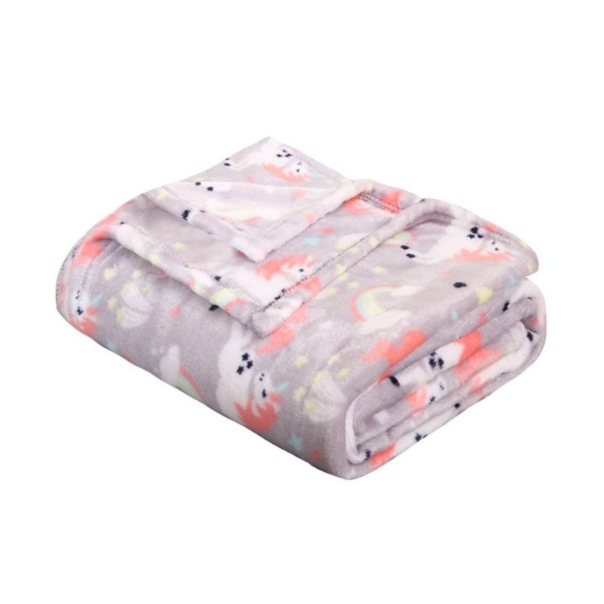 Noble House Summer Prints Microplush Throw Blankets - Unicorn