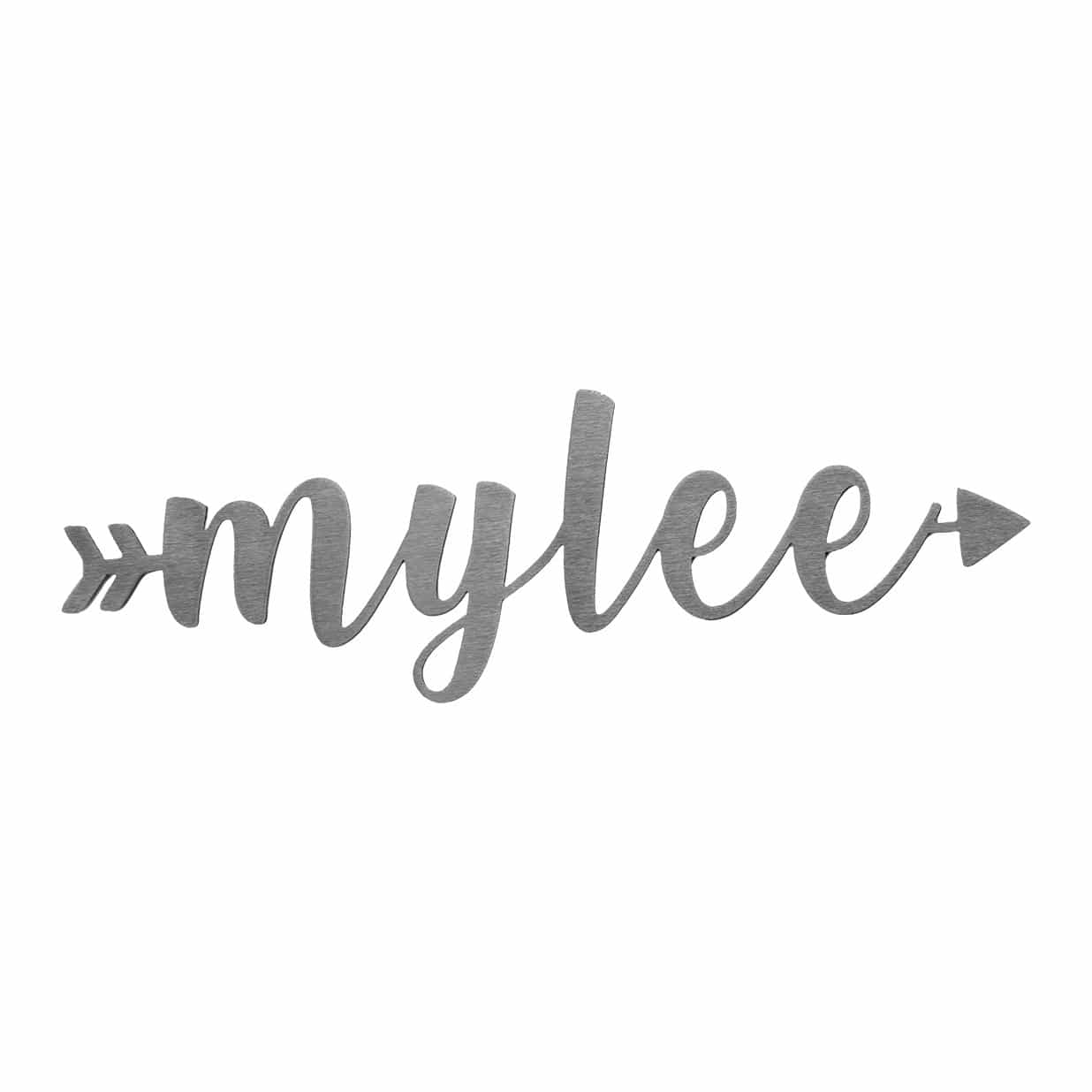 Personalized Calligraphy Name-in-Arrow Metal Sign - 16"