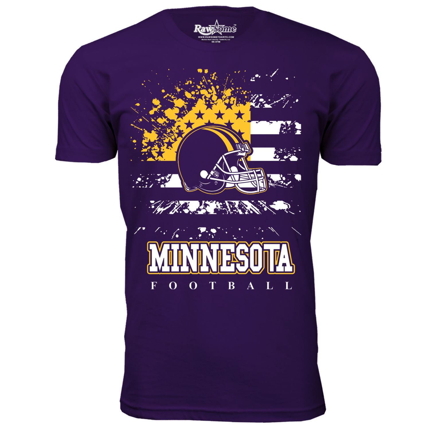 Men's Star-Spangled Football T-Shirt - Minnesota - Purple / S
