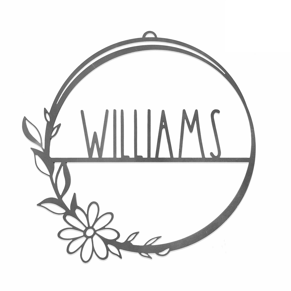 Personalized Flower Shop Metal Name Sign - Daisy
