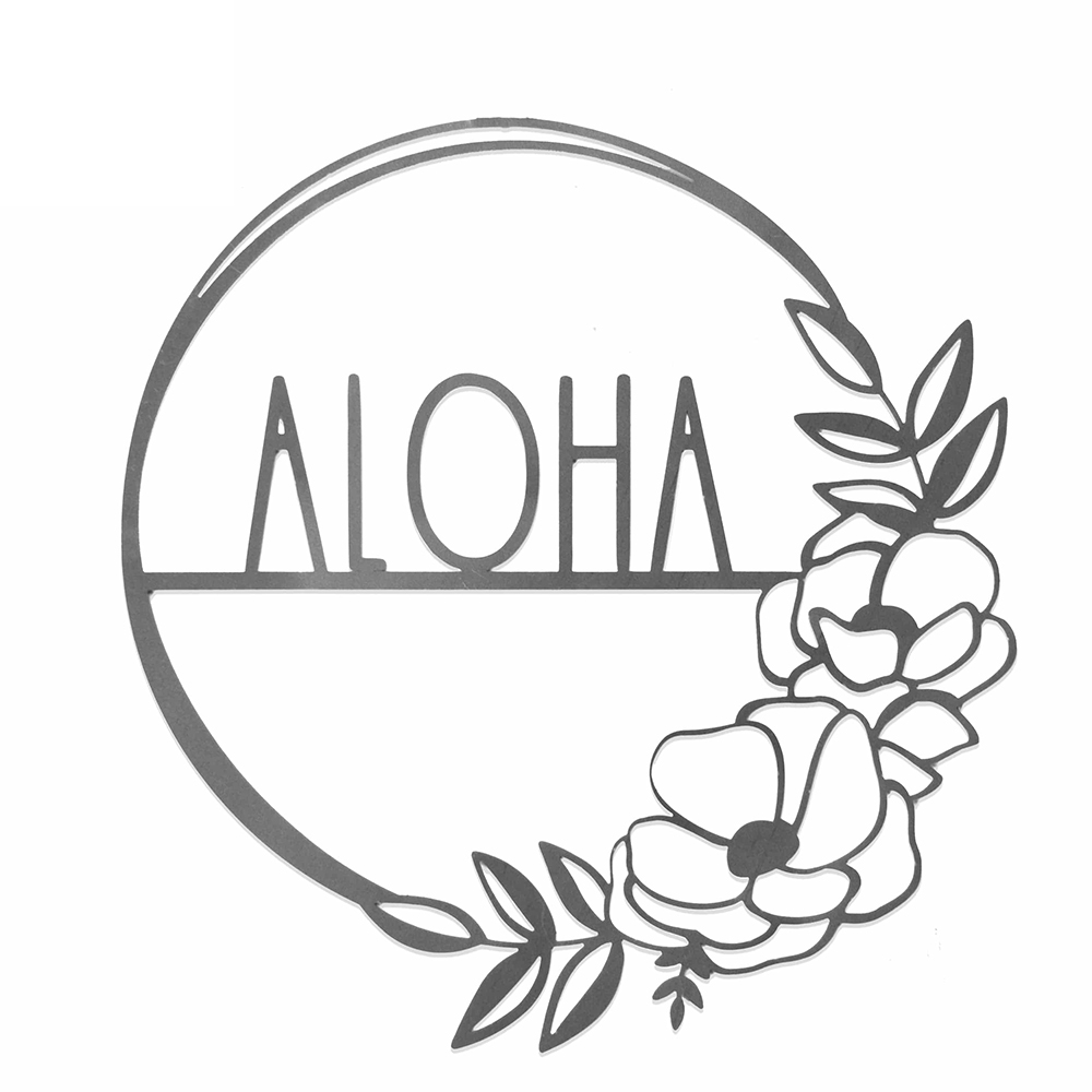Personalized Flower Shop Metal Name Sign - Peony