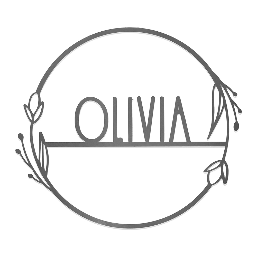 Personalized Flower Shop Metal Name Sign - Tulip