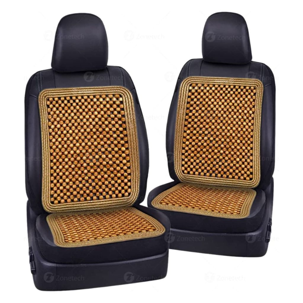Zone Tech&reg; Wooden Beaded Massaging Car Seat Cover (1- Or 2-Pack) - 2-Pack