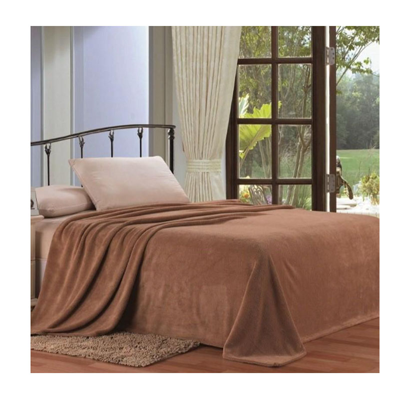 Noble House Extra Soft and Cozy Microplush Blanket - Twin - Mocha